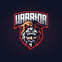 création de logo esport mascotte guerrier vecteur