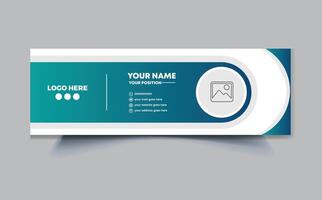 email Signature conception ou email bas de page conception pro svg vecteur