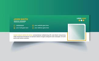 email Signature conception ou email bas de page conception pro svg vecteur