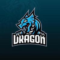 logo esport mascotte dragon vecteur