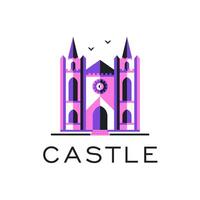 médiéval Château tours. vieux ancien gothique la tour forteresse ou Fée citadelle illustration vecteur