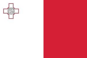 nationale drapeau de Malte. Malte drapeau. vecteur