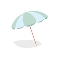 plat illustration de une plage parapluie icône sur une blanc Contexte. vecteur