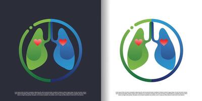 poumons logo conception avec Créatif concept prime vecteur