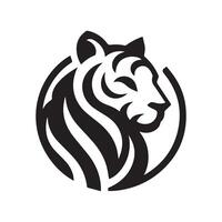 minimaliste tigre logo sur une blanc Contexte vecteur