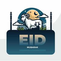 conception de poste eid al adha vecteur