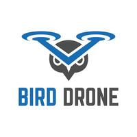 oiseau drone plat minimaliste logo vecteur