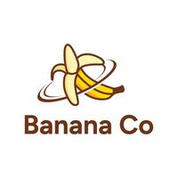 banane logo plat conception vecteur