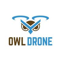 oiseau drone plat minimaliste logo vecteur