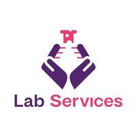 laboratoire prestations de service plat moderne logo vecteur