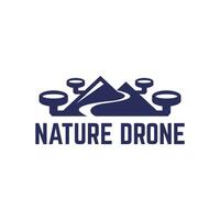 la nature drone logo vecteur