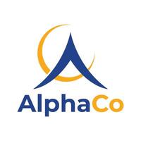 alpha logo symbole dans plat moderne style vecteur