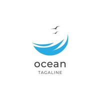 océan logo modèle vecteur