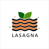 lasagne logo modèle illustration conception vecteur