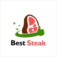 steak logo modèle illustration conception vecteur