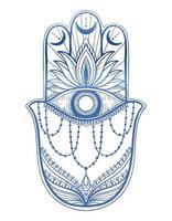 illustration de hamsa isolée sur fond blanc. vecteur