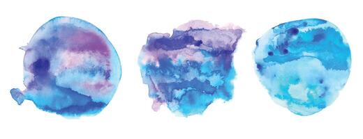 bleu aquarelle abstrait arrière-plan, former, conception élément. coloré main peint texture, laver. abstraire des nuages, mer, l'eau texture. vecteur