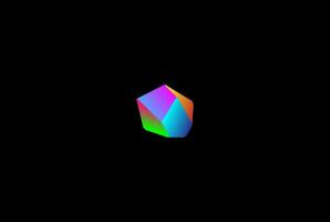 vecteur de conception de logo de roche de pierre gemme de cristal de diamant 3d moderne coloré