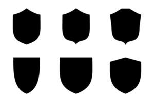 bouclier emblème et badge logos glyphe pictogramme symbole visuel illustration ensemble vecteur