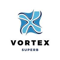 vent ou l'eau vortex icône logo conception modèle vecteur