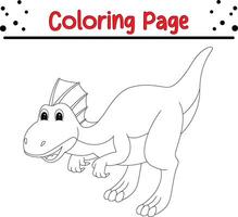 dinosaures coloration page. content animal coloration livre pour les enfants. vecteur