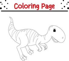 dinosaures coloration page. content animal coloration livre pour les enfants. vecteur