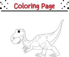 dinosaures coloration page. content animal coloration livre pour les enfants. vecteur