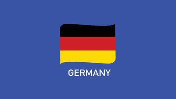 Allemagne emblème équipes européen nations 2024 symbole abstrait des pays européen Allemagne Football logo conception illustration vecteur