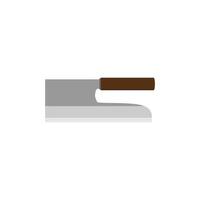 sobakiri soba coupeur ou Udonkiri. Japonais cuisine couteau plat conception illustration isolé sur blanc Contexte. une traditionnel Japonais cuisine couteau avec une acier lame et en bois gérer. vecteur