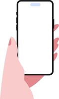 Facile plat main en portant téléphone illustration vecteur