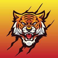 tigre logo mascotte vecteur