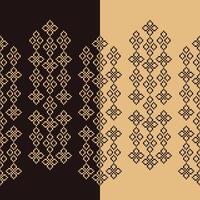 traditionnel noir ethnique motifs ikat géométrique en tissu modèle traverser point.ikat broderie ethnique Oriental pixel marron arrière-plan.abstrait, illustration. texture, décoration, papier peint. vecteur