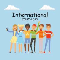 international jeunesse journée 2024 vecteur