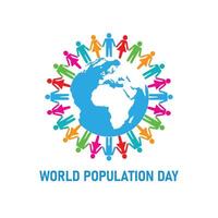 monde population journée modèle vecteur