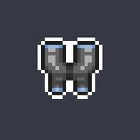 binoculaire lentille dans pixel art style vecteur