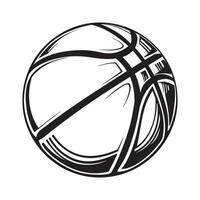 basketball Balle logo, conception, art, conception illustration isolé sur blanc vecteur