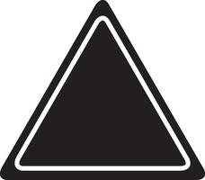 Triangle silhouette icône avec arrondi coins. Triangle forme. vecteur