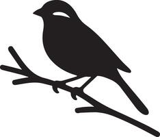 moineau silhouette illustration sur blanc Contexte. moineau logo. vecteur