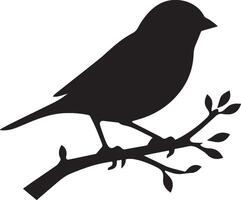 moineau silhouette illustration sur blanc Contexte. moineau logo. vecteur