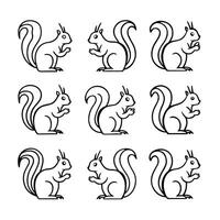 de dessin animé écureuil illustration sur blanc Contexte vecteur