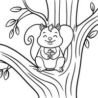 de dessin animé écureuil illustration sur blanc Contexte vecteur