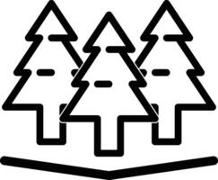 forêt icône signe, pin arbre forêt icône vecteur