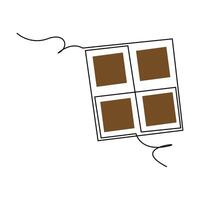 monde Chocolat journée continu un ligne dessin conception vecteur