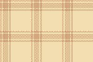 plaid arrière-plan, vérifier sans couture modèle dans beige. en tissu texture pour textile imprimer, emballage papier, cadeau carte ou fond d'écran. vecteur