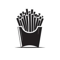 français frites illustration. français frites logo isolé sur blanc Contexte vecteur