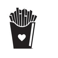 français frites illustration. français frites logo isolé sur blanc Contexte vecteur