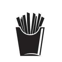 français frites illustration. français frites logo isolé sur blanc Contexte vecteur
