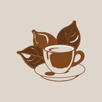 café tasse logo conception avec une tasse de café. adapté pour logo, icône, signe, site Internet, imprimer, autocollant, étiqueter, application. modifiable et redimensionnable graphique élément. vecteur