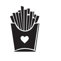 français frites illustration. français frites logo isolé sur blanc Contexte vecteur