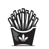 français frites illustration. français frites logo isolé sur blanc Contexte vecteur